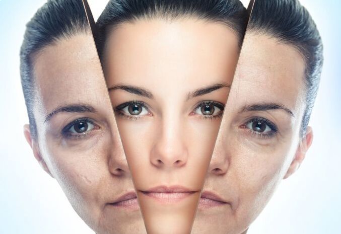 Proses menghapuskan perubahan berkaitan usia pada kulit wajah